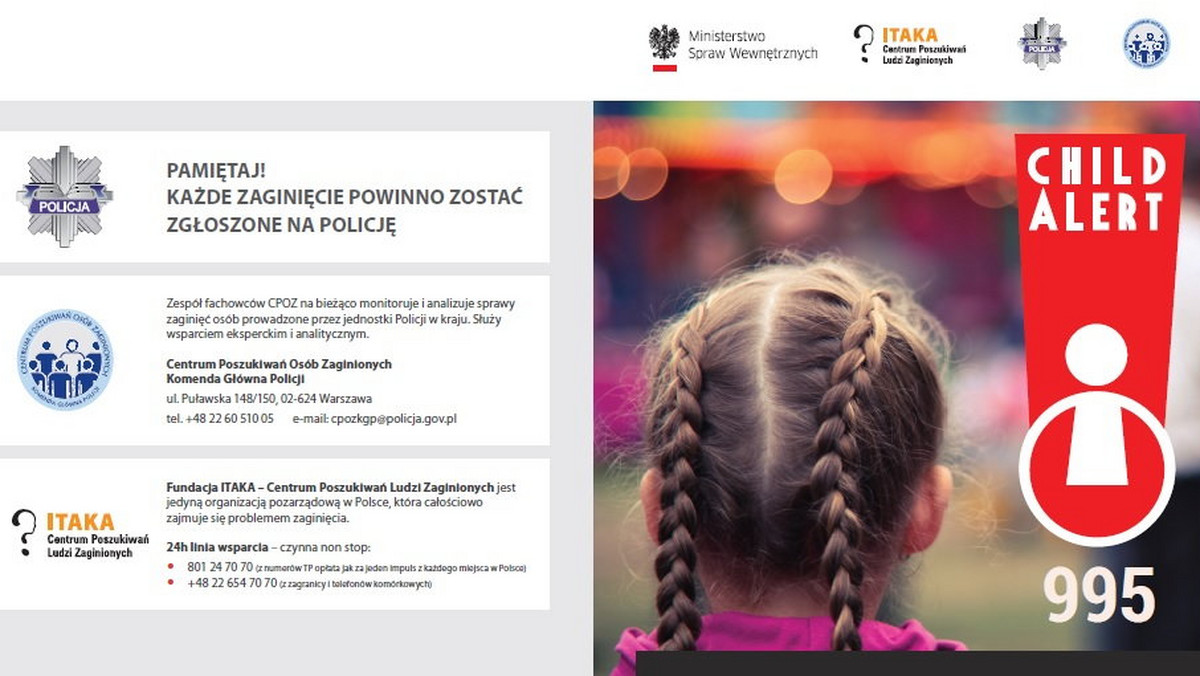 W akcji poszukiwawczej 10-letniej Mai z Wołczkowa, która wczoraj została porwana, po raz pierwszy w Polsce uruchomiono specjalny system Child Alert. Dziewczynka wróciła dziś do kraju i jest już z rodzicami. Przebywa obecnie w szpitalu, z uwagi na stwierdzone u niej obrażenia ciała. Dziewczynka została odnaleziona dzięki intensywnej pracy policjantów z Polski i Niemiec. Czym jest system Child Alert i jak działa ten mechanizm?