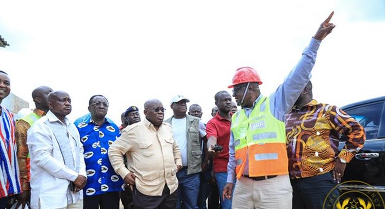 Nana Addo inspects road projects