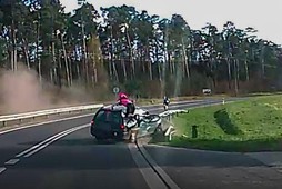 Wypadek rowerzystki. Sprawcą Rosjanin, który najprawdopodobniej był pijany.