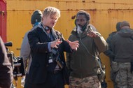 Na planie filmu „Tenet: scenarzysta i reżyser Christopher Nolan oraz John David Washington