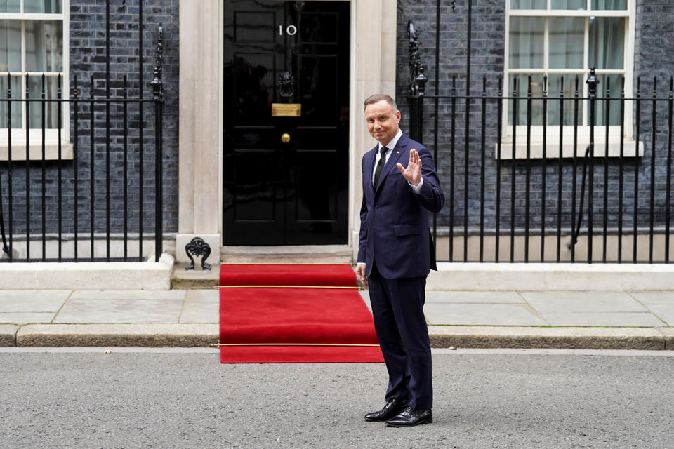 Andrzej Duda na Downing Street 