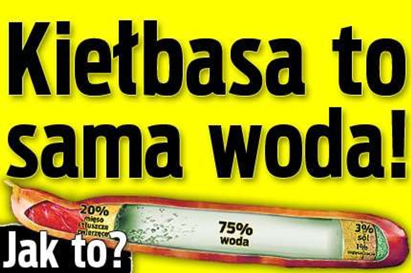 Kiełbasa to sama woda! Jak to?