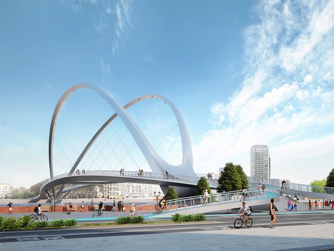 Zawieszony nad rzeką rollercoaster. Takie może być pierwsze skojarzenie na widok tej przeprawy. Kolejny pomysł, który ma zadziwiać, szokować i stanowić magnes dla turystów.