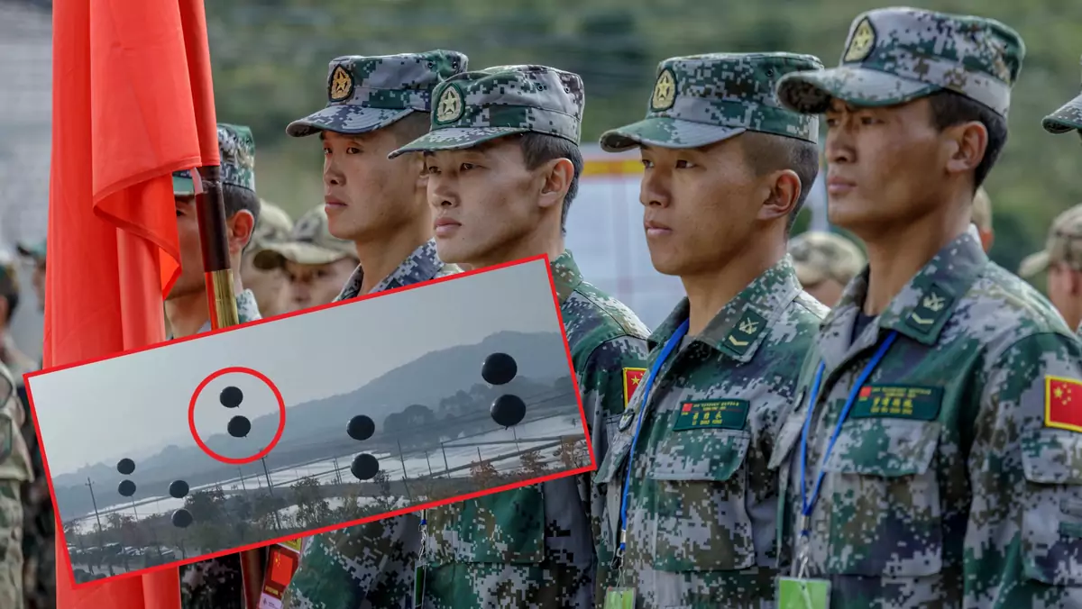 Chińscy żołnierze wypuścili tajemnicze, czarne balony