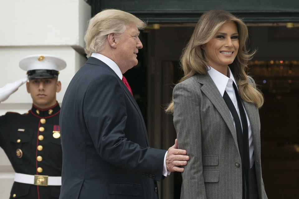 Melania Trump w garniturze