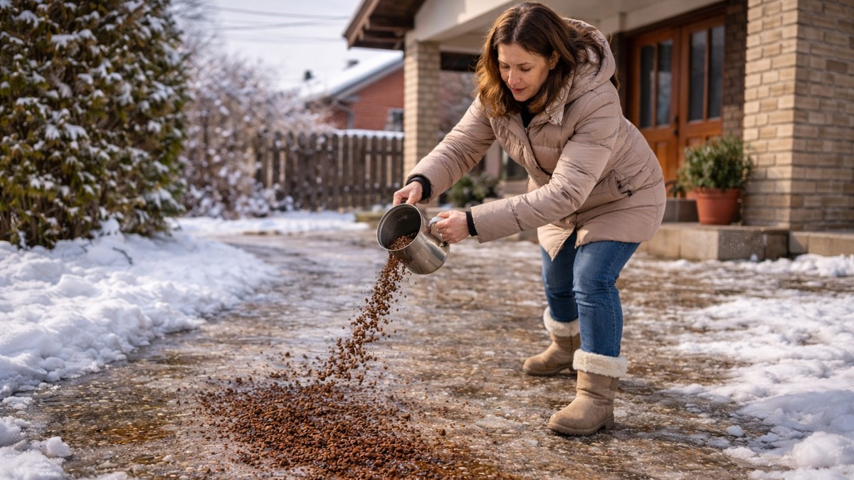 Posipanje soca po ledu