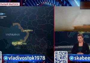 Olga Skabejeva pokazuje mapu potencijalnih ciljeva u Rusiji