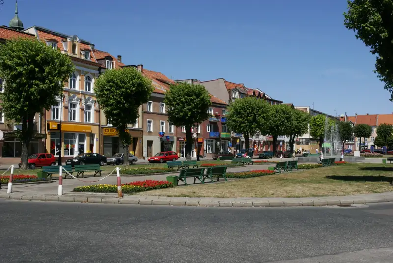 Plac Konstytucji w Bartoszyach w 2017 roku, fot. Rafal JABLONSKI/East News