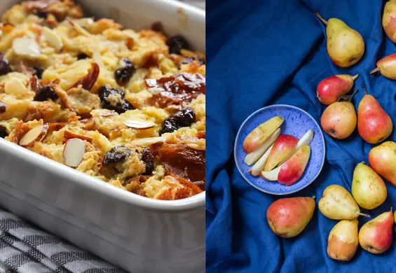 "Żebrak" gruszkowy po szlachecku: jesienny pudding z gruszek i ciemnego chleba