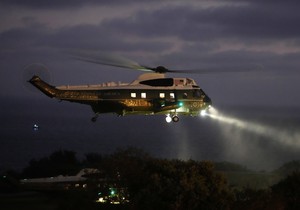 Helikopter sa Donaldom Trampom blizu golf kluba u Rančo Palo Verdesu 4. avgusta