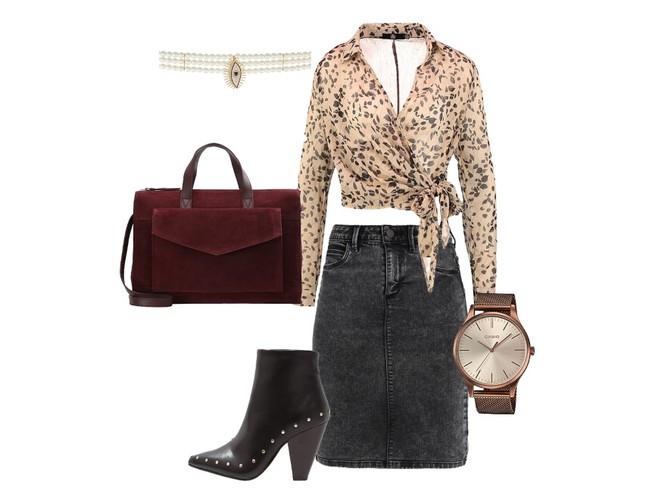 STYLIZACJE z dżinsową spódnicą