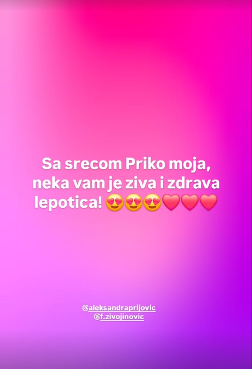 Milica Todorović čestitala Priji