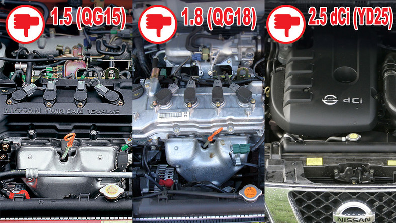 Ryzykowne silniki stosowane w Nissanach.