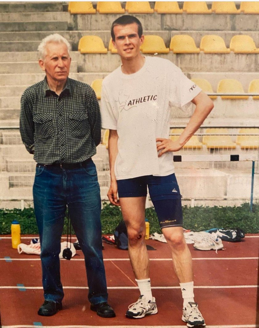 Bańka ze swym trenerem i mentorem Janem Derą (†73 l.)