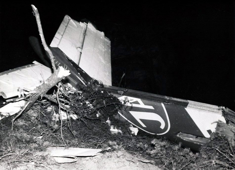 Samolot jugosłowiańskich linii lotniczych rozpadł się na dwie części. Kadłub uderzył w ośnieżone i porośnięte drzewami wzgórze, co miało zamortyzować upadek