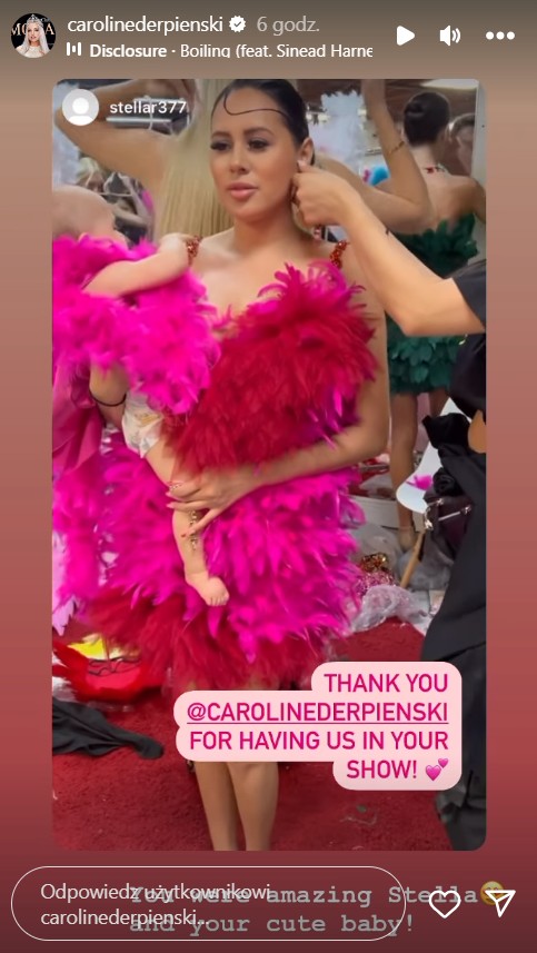 Caroline Derpienski instastory