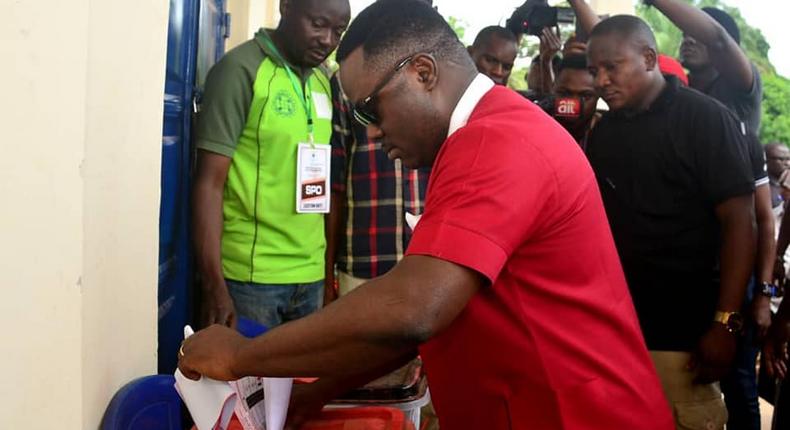 Ben Ayade casts his vote