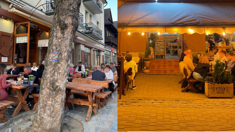 Turyści chętnie stołują się w restauracjach na Krupówkach