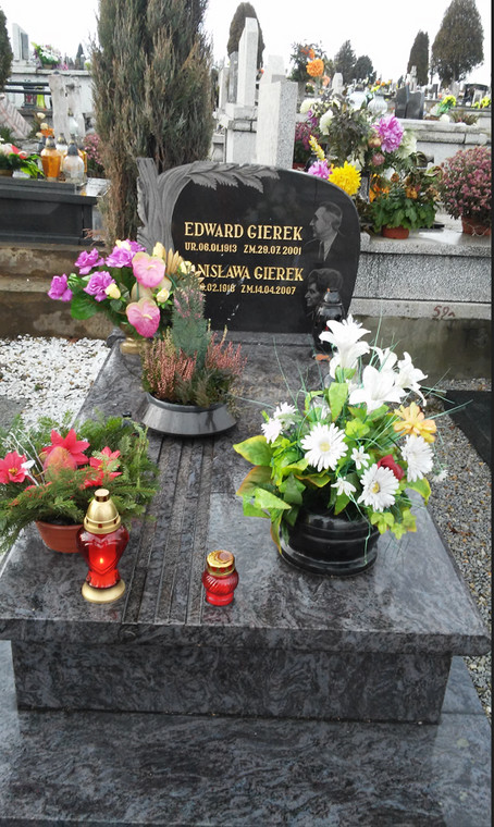 Grób Edwarda i Stanisławy Gierków na cmentarzu w Sosnowcu-Zagórzu