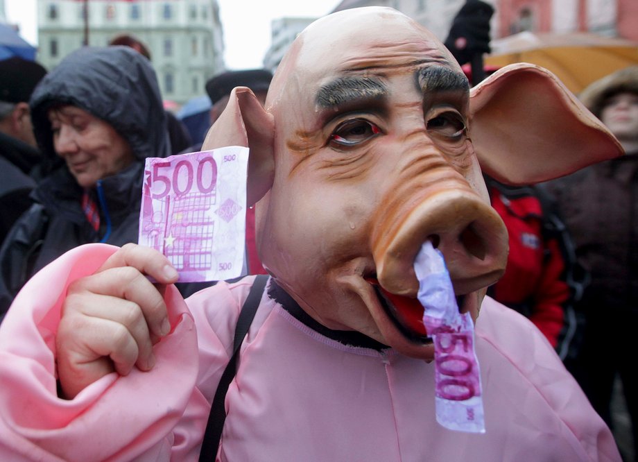 Protesty w stolicy Słowenii Lublanie