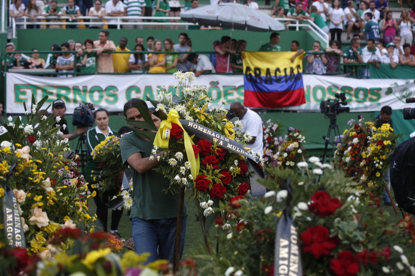 Ostatnie pożegnanie piłkarzy i działaczy Chapecoense