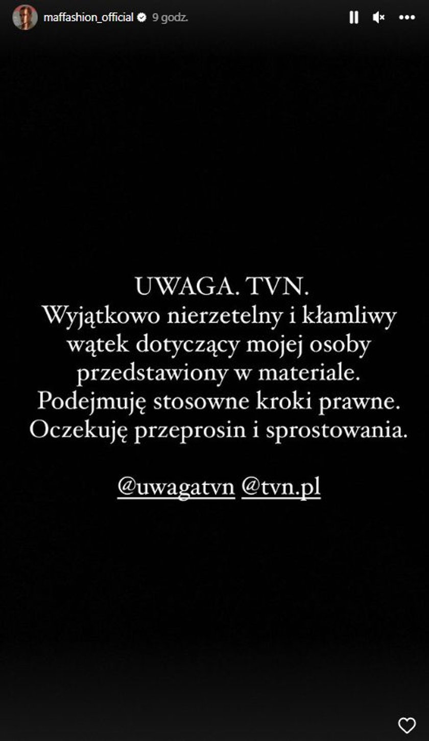 Julia Kuczyńska wydała oświadczenie.