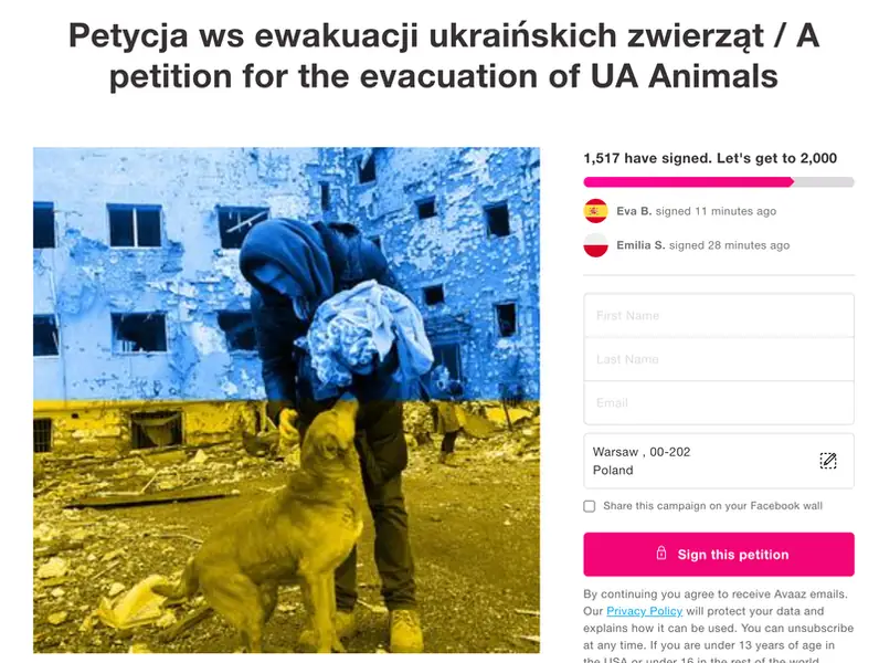 Petycja o zmianę przepisów dotyczących przewozu zwierząt przez granicę