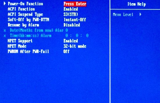 Power Management Setup