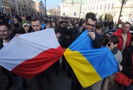 WARSZAWA PLAC ZAMKOWY UKRAINA MANIFESTACJA