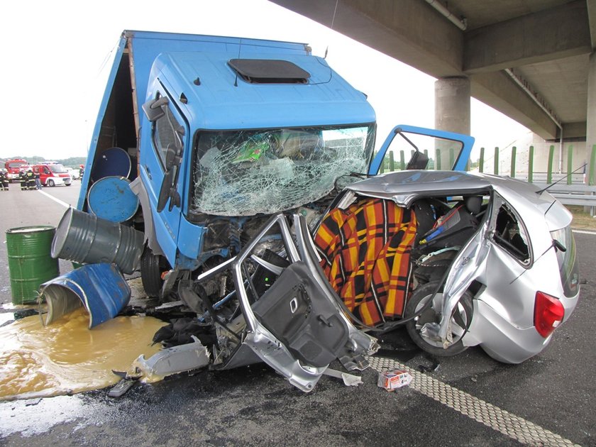 Wypadek na autostradzie a4