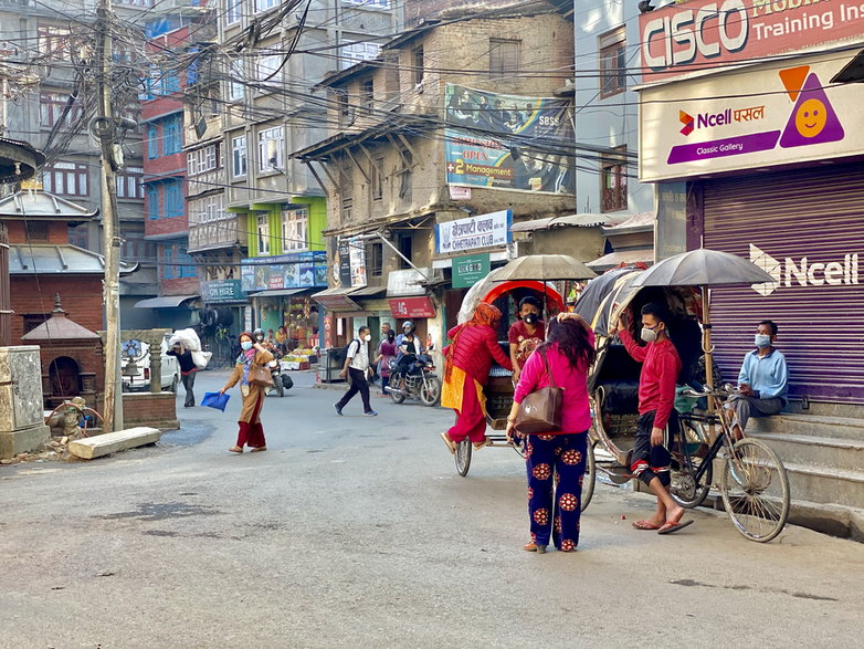 Boczne ulice Thamelu, Katmandu
