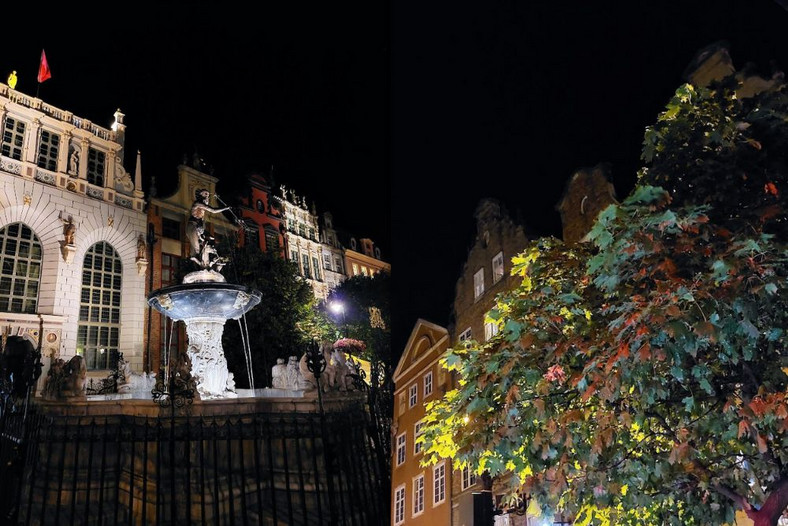 Jesienny Gdańsk nocą
