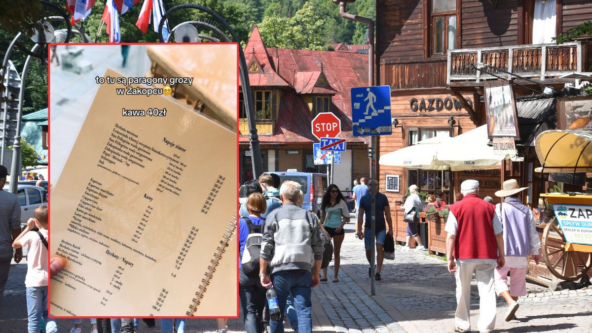 Zobaczył menu z kawiarni na Krupówkach. Od razu chwyciła za telefon