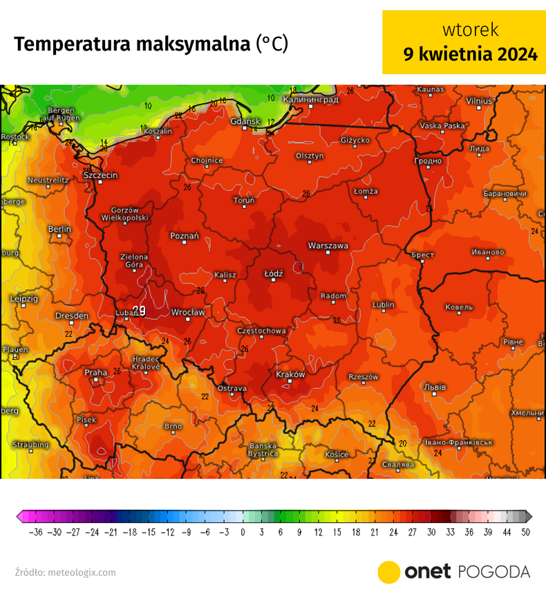 Temperatura wzrośnie dziś do 26-29 st. C