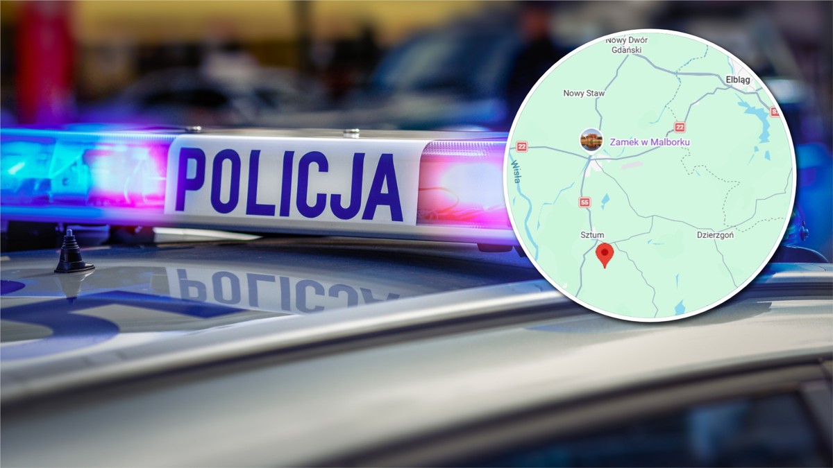 Tragiczny wypadek BMW pod Sztumem. Nie żyją cztery osoby. Wśród ofiar 12-letnia dziewczynka