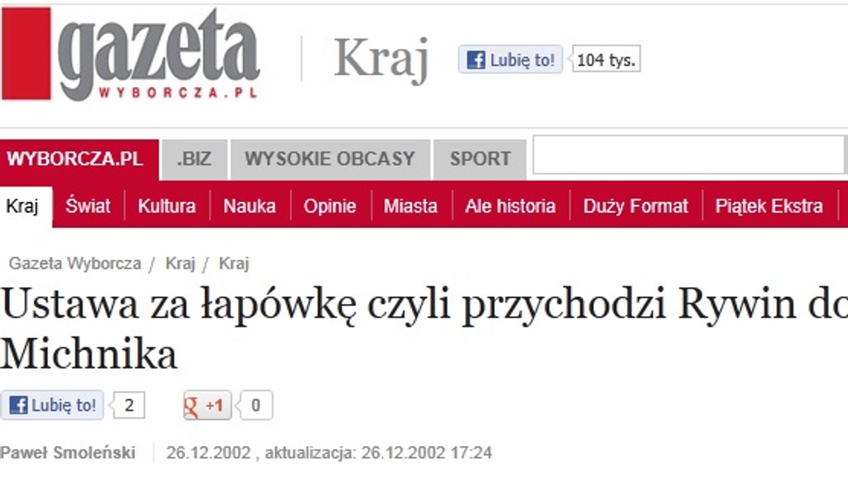 Minęło już 10 lat odkąd "Rywin przyszedł do Michnika", znany dziennikarz motoryzacyjny ma poważne kłopoty, a inżynier z Gliwic podbija internet. Przeczytaj czwartkowe TOP5!