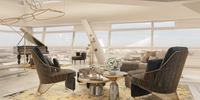 Złota 44 to luksusowy apartamentowiec w stolicy, oferujący 287 apartamentów.  Inwestorami są BBI Development i amerykański fundusz Amstar. Wieżowiec ma 192 metry wysokości i jest jednym z najwyższych w Europie budynków mieszkalnych. Został projektowany przez światowej sławy architekta Daniela Libeskinda, z wnętrzami autorstwa londyńskiej pracowni Woods Bagot. Ze względu na charakterystyczny kształt bryły budynku, każdy apartament w Złotej 44 jest niepowtarzalny – ma inny kształt oraz układ pomieszczeń.