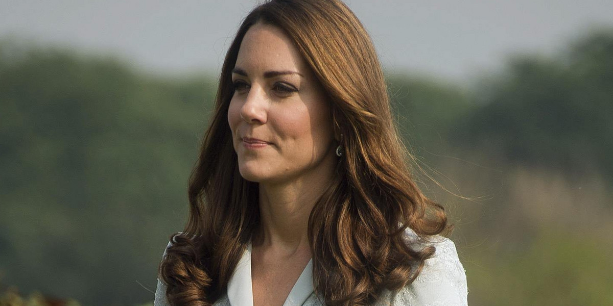 książe William z żoną Catherine, the Duchess of Cambridge