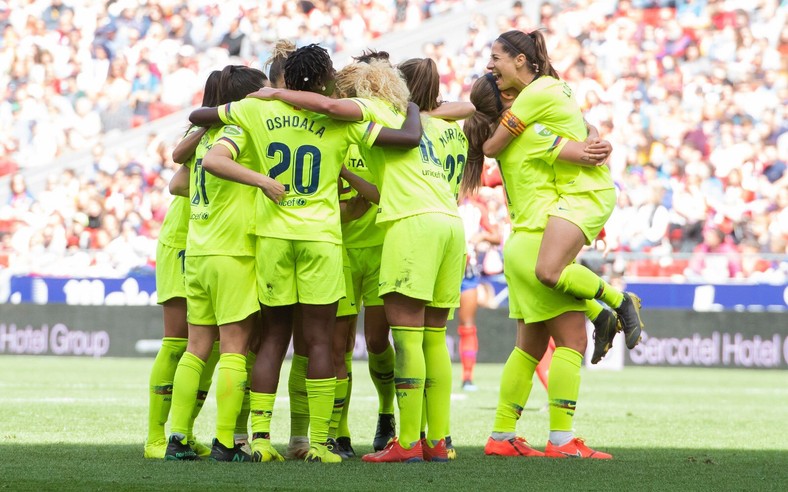 Barcelona Femeni were victorious at the Wanda Metroplitano Stadium  (Twitter / Barcelona Femeni)  