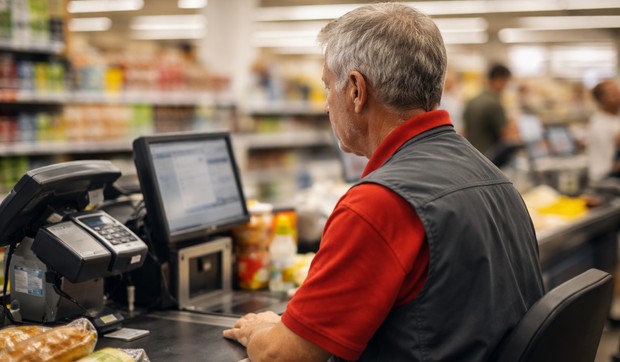 Prodavac - ilustracija