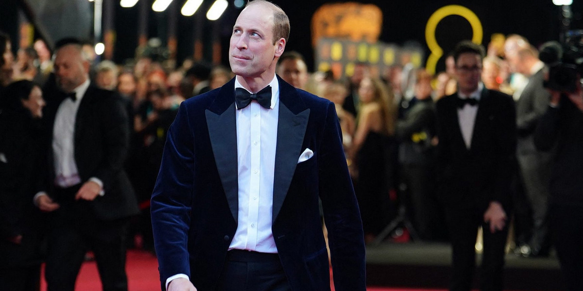 Książę William na gali rozdania nagród BAFTA.