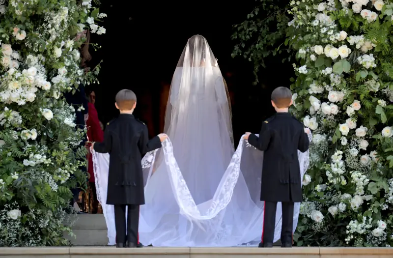 Suknia ślubna Meghan Markle Fot. Jane Barlow - WPA Pool/Getty Images)