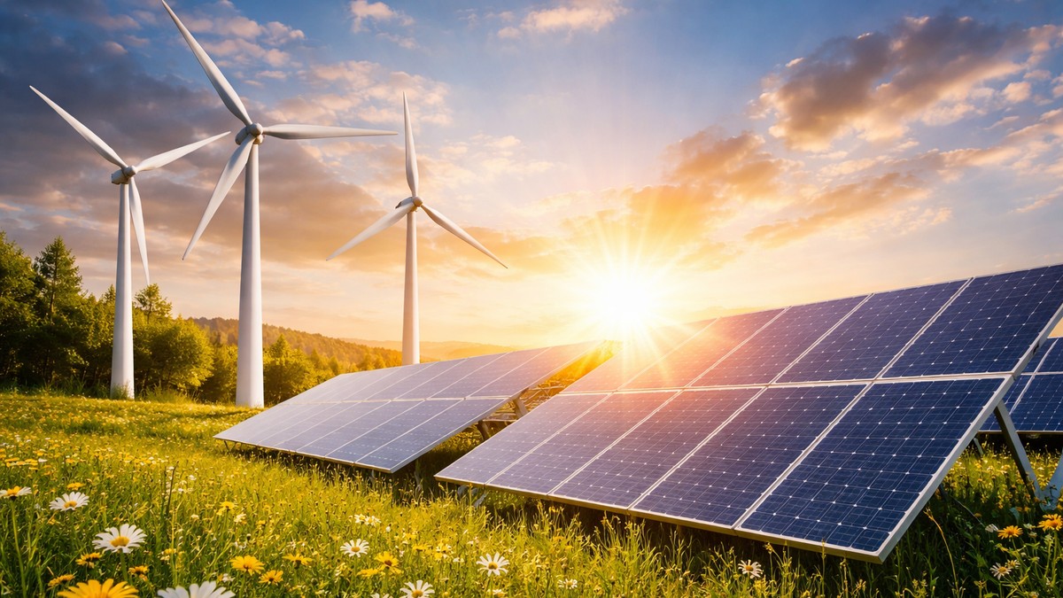 Održiva energija pri zalasku sunca