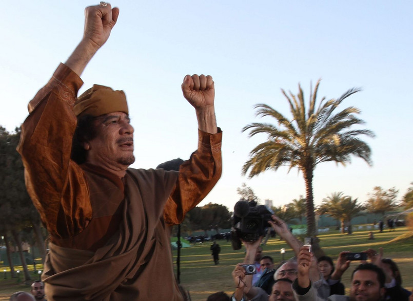 Libijski przywódca Muammar Kadafi