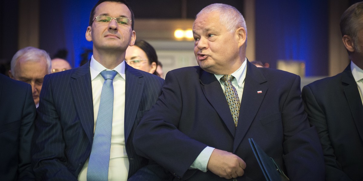 Premier Mateusz Morawiecki i prezes NBP Adam Glapiński