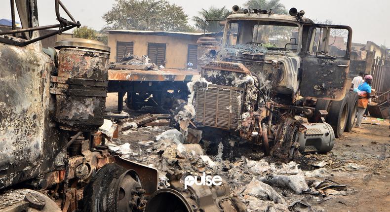 Over 30 houses were razed and hundreds of people were left homeless, after pipelines belonging to the NNPC exploded at Ile-Epo, Abule-Egba area of Lagos. [Pulse]