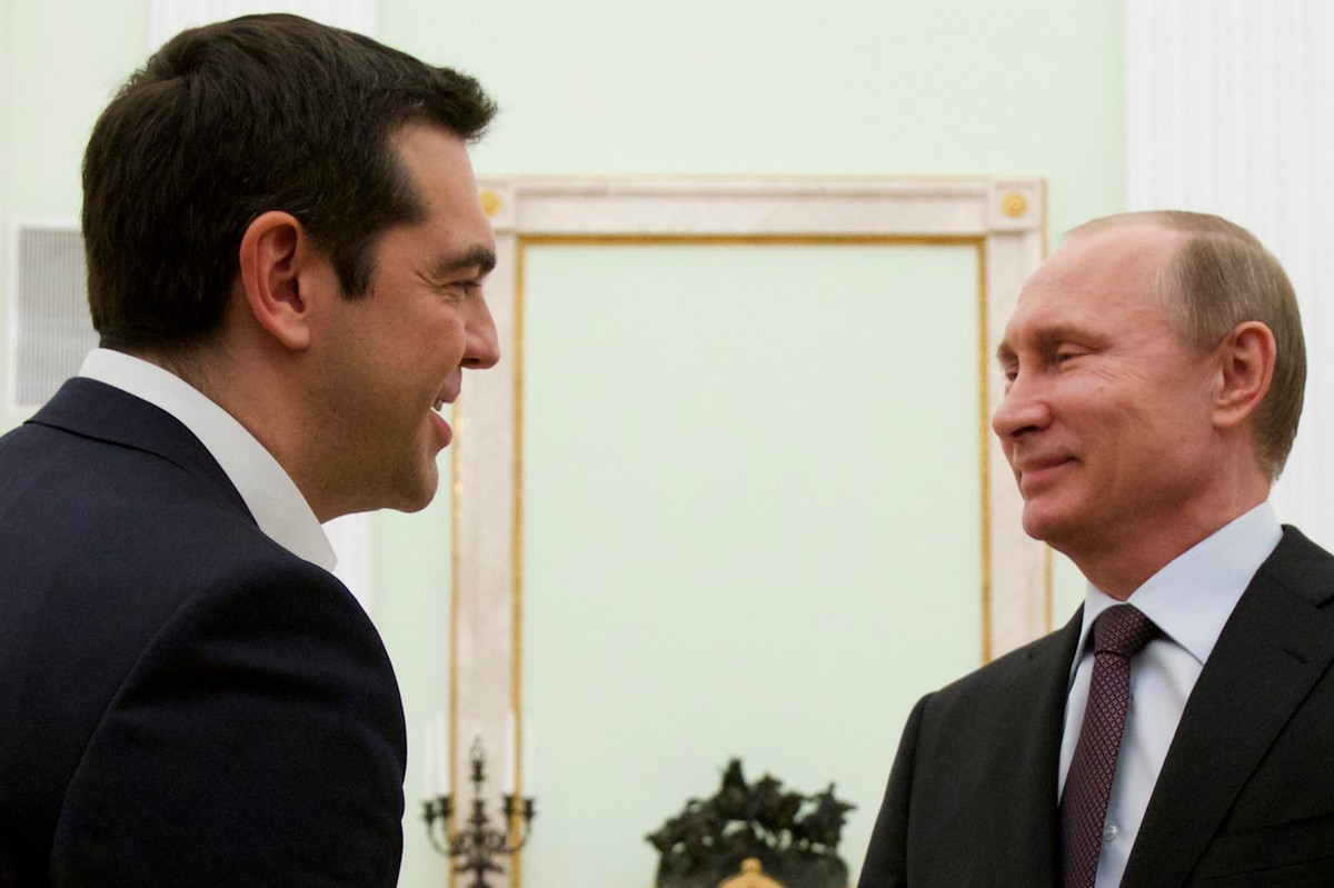  Aleksis Tsipras i Władimir Putin