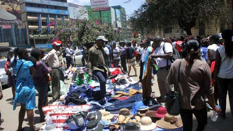 Hawkers selling in Nairobi CBD