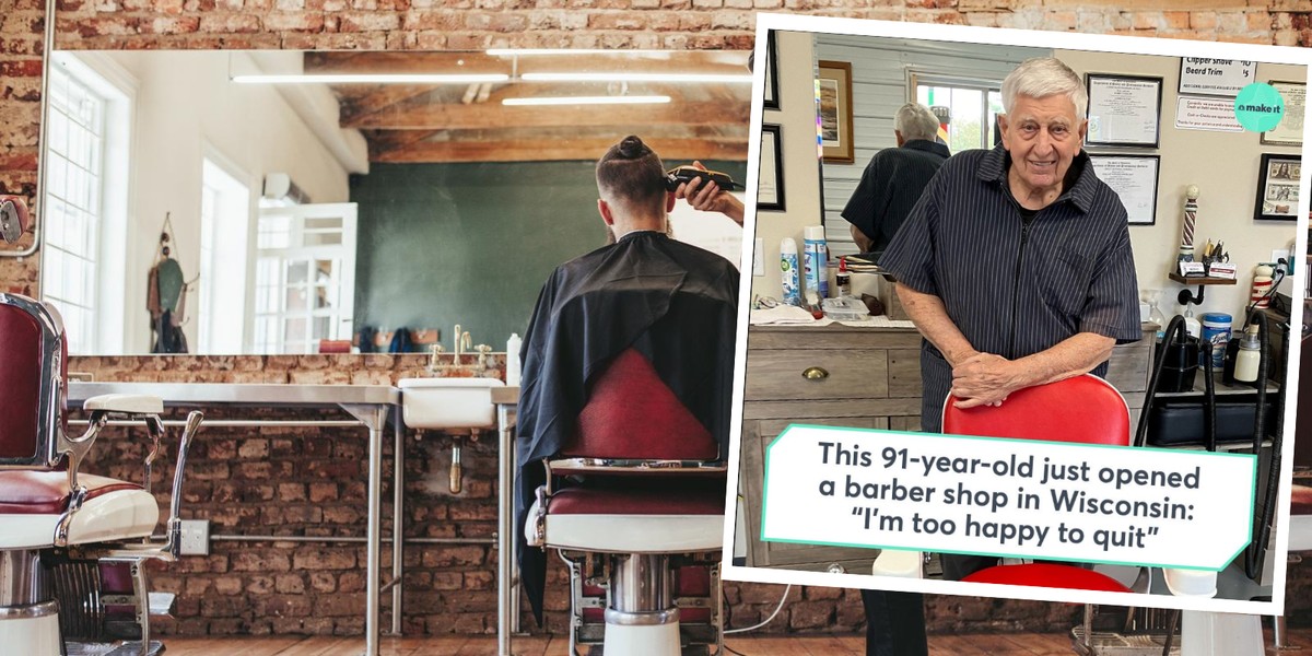 91-year-old just opened a barber shop in Wisconsin: 'I'm too happy