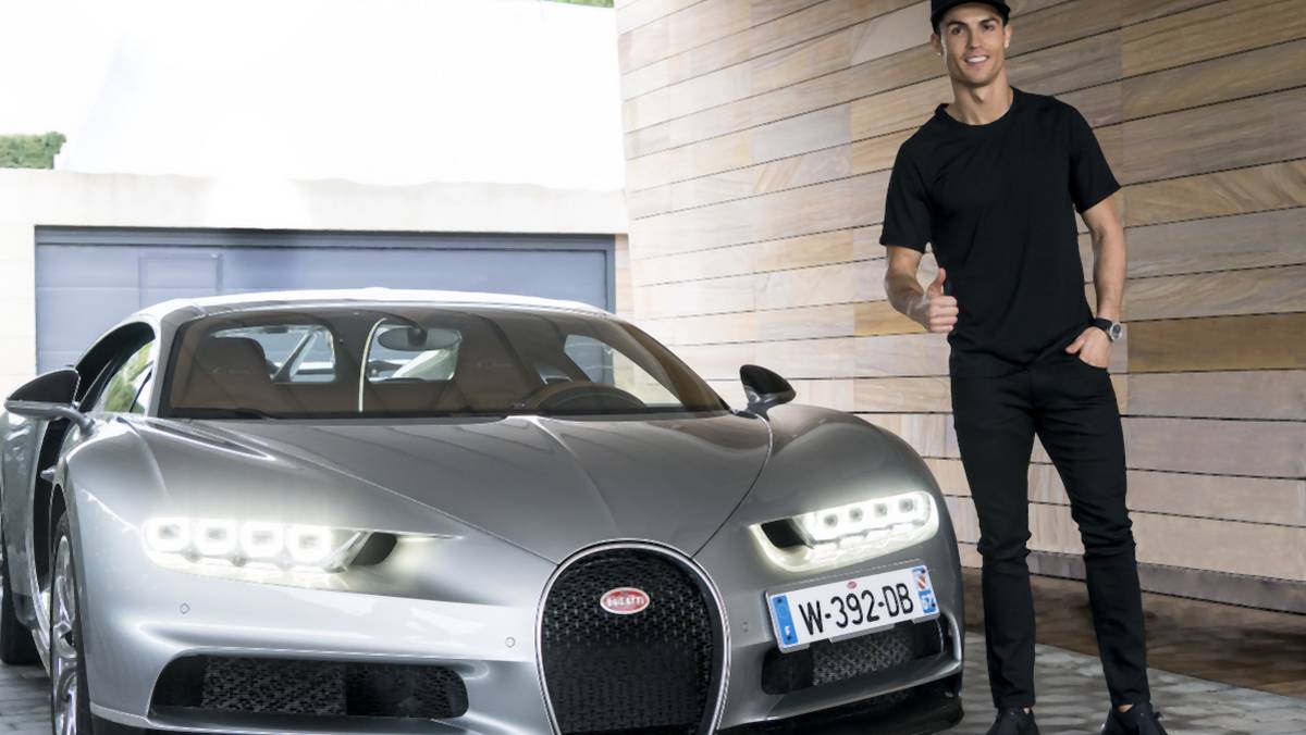 Cristiano Ronaldo i Bugatti Chiron